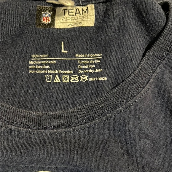 Texans Football Navy Blue Women's Short Sleeve Tee - Picture 5 of 6